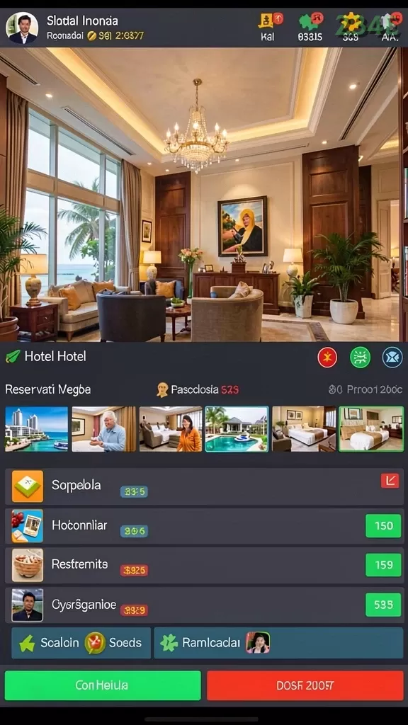 Cuplikan layar WINALLCASINO — menu navigasi