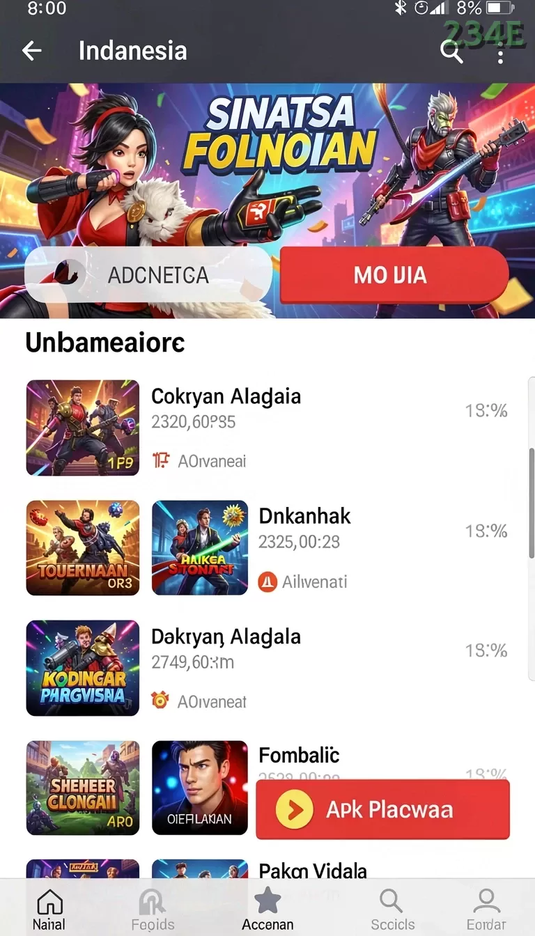 Cuplikan layar QQ222 — aktivitas