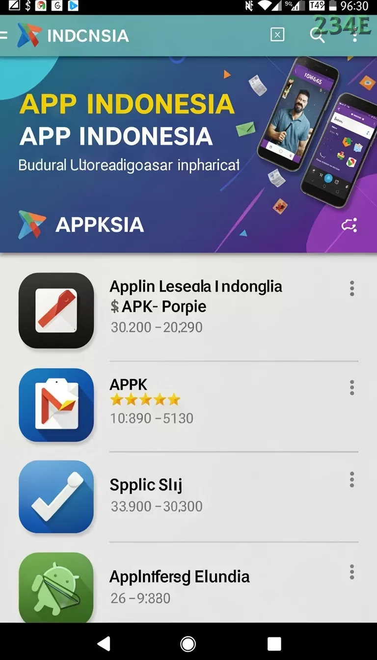 Cuplikan layar GEMS365 — menu navigasi