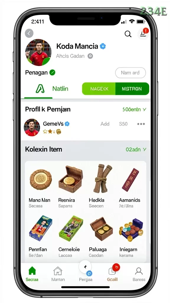 Cuplikan layar QQ222 — halaman utama